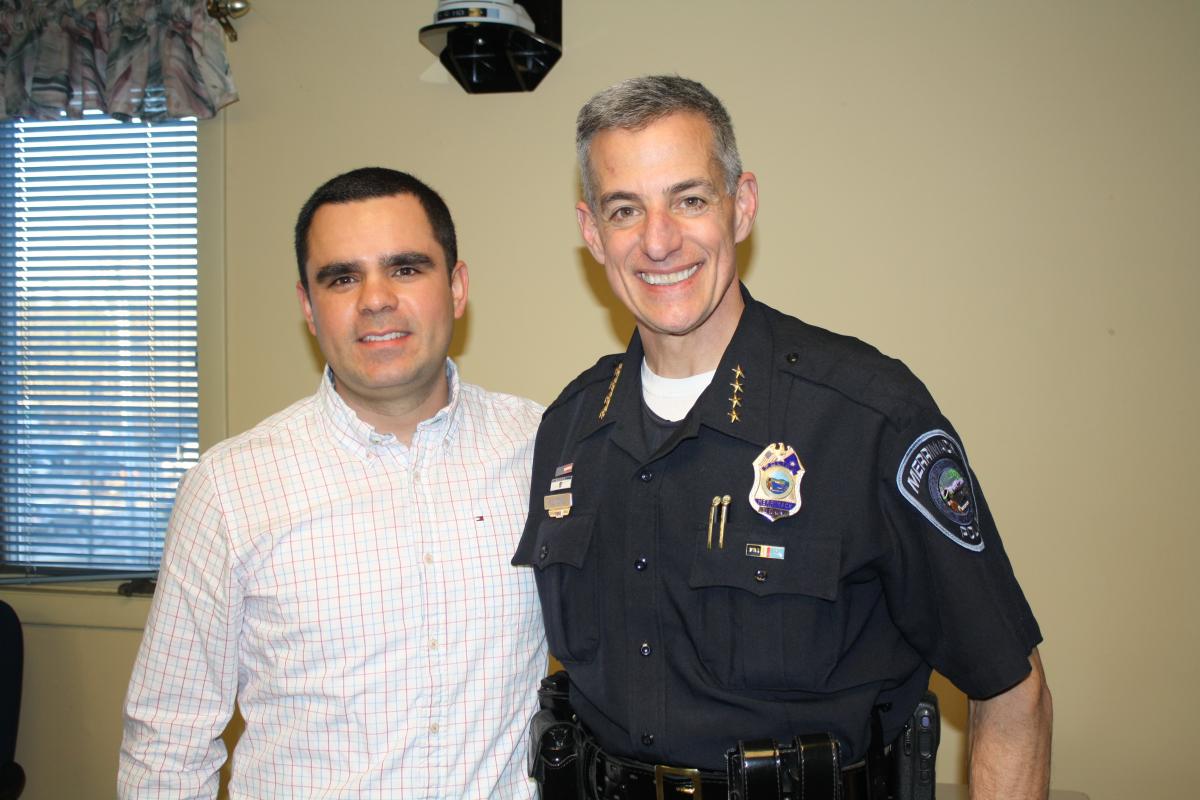 Chief Doyle with Efron Munoz of the Columbian National Police