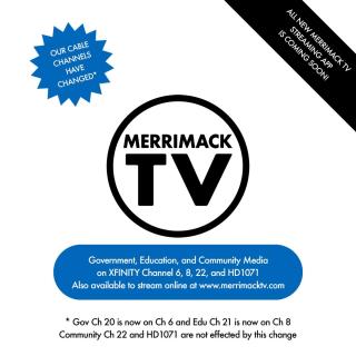 8/9/2023 - Merrimack TV XFINITY Channel Changes